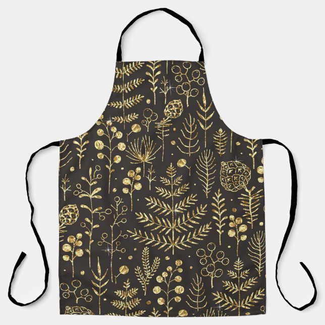 Tablier Feuilles de vacances : Motif de pin Vintage (Recto)