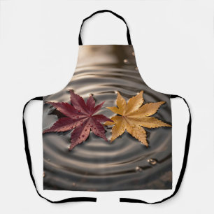Tablier Feuilles d'érable d'automne flottant sur l'eau