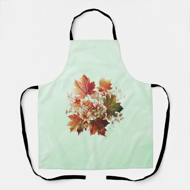 Tablier Feuilles et fleurs d'automne en bouquet d'automne (Recto)