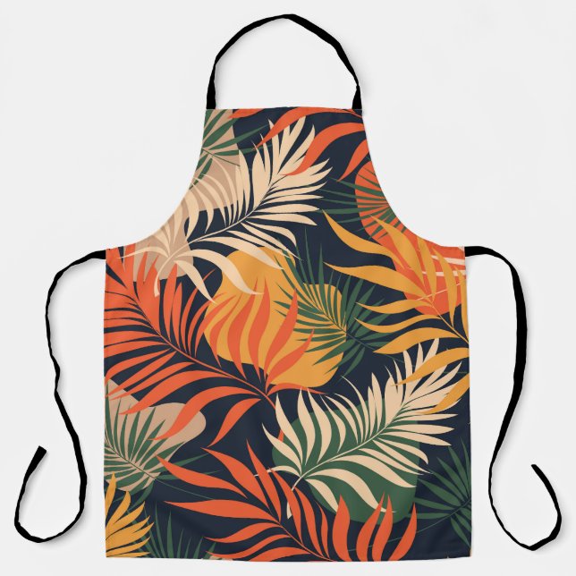 Tablier Feuilles Tropical Palm : Vintage sans fil (Recto)
