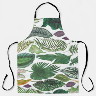 Tablier Feuilles tropicaux : arrière - plan transparent aq
