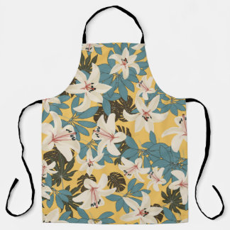 Tablier Feuilles tropicaux lumineux Lily Motif