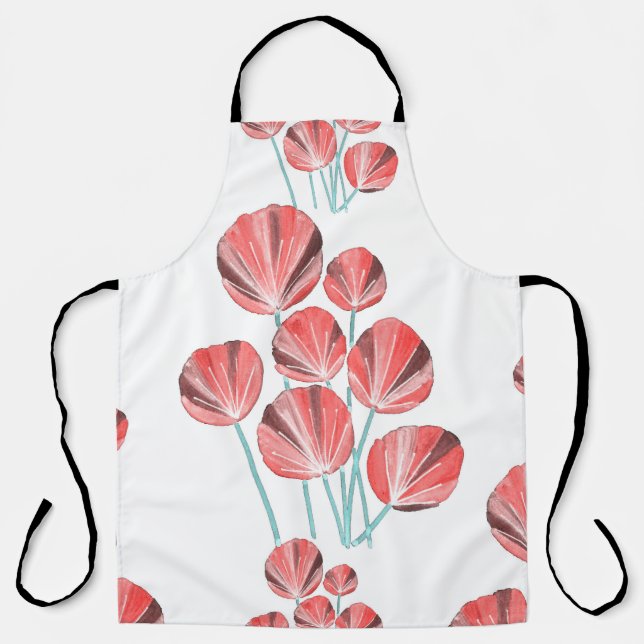 Tablier Feuilles tropicaux : Motif créatif à main (Recto)