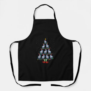 Tablier Feux d'arbre de Noël Santa Hat ELF Unicorne Xmas T