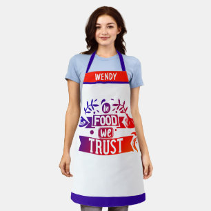 Tablier Fiducie alimentaire personnalisée Puns Kitchen Apr