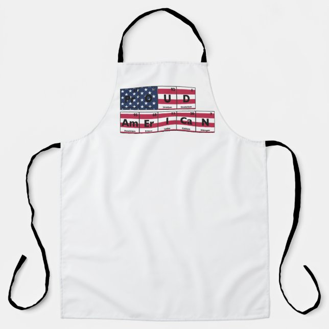 Tablier Fier drapeau américain USA 4 juillet (Recto)