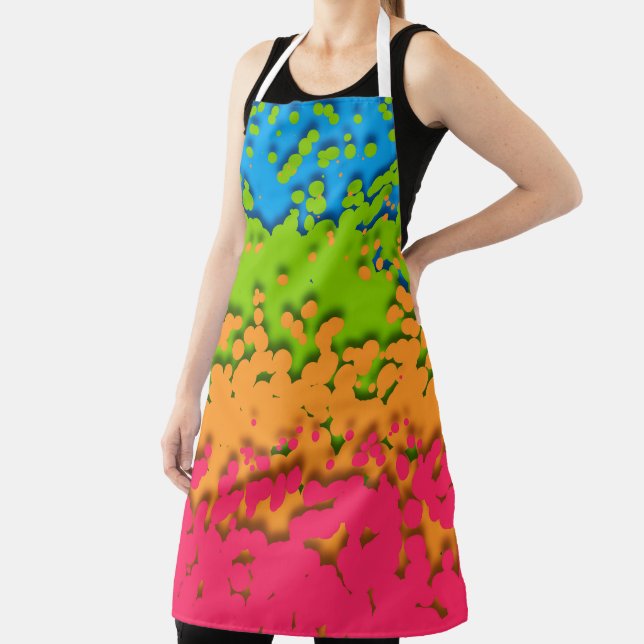 Tablier Fière de Groovy Rétro Bubbly Trippy Funky Panroman (Insitu)
