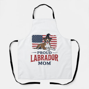 Tablier Fière mère Labrador Patriote Chien Chemise Hallowe