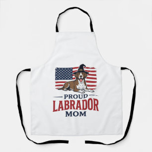 Tablier Fière mère Labrador Patriotique Chien Halloween T-