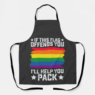 Tablier Fierté LGBT Si ce drapeau vous offense, je vous ai