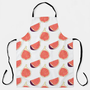 Tablier Fig mauve : motif coloré