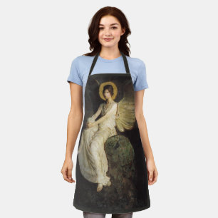 Tablier Figure ailée assise sur un rocher par Abbott Thaye