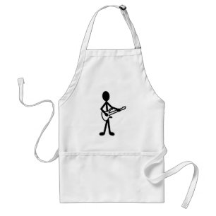 Tablier Figure de bâton guitariste