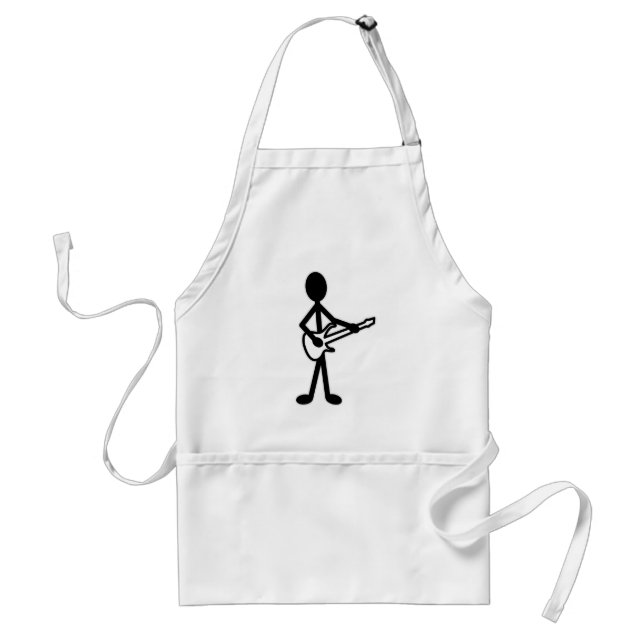 Tablier Figure de bâton guitariste (Devant)