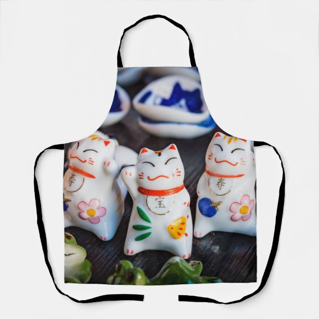 Tablier figurines de chats à Beckoning (Recto)