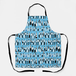 Tablier File d'attente, plus de file d'attente L Blue BG