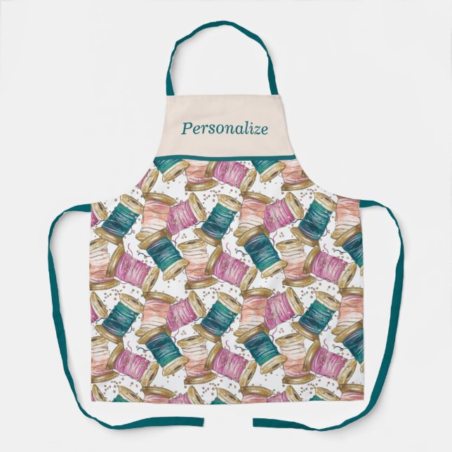 Tablier Filets de couture colorés Fumer sur mesure Seamstr (Recto)