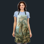 Tablier Filicinae par Ernst Haeckel, Plantes Vintages de l<br><div class="desc">Illustration vintage conception botanique de la nature par Ernst Haeckel avec un design de forêt tropicale humide. Une variété de fougères exotiques dans une jungle. Les fougères sont des plantes vasculaires qui n'ont ni graines ni fleurs,  elles se reproduisent par des spores.</div>