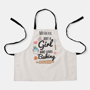 Tablier fille aime la cuisson nom d'ajout