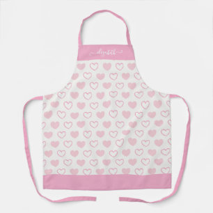 Tablier Fille Blush Coeur rose Motif Script féminin