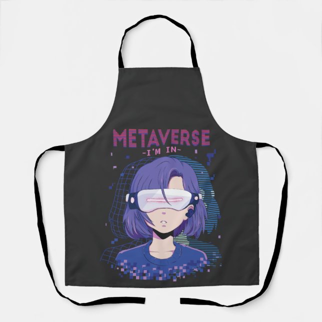 Tablier Fille d'anime lunettes de réalité virtuelle TabLIE (Recto)