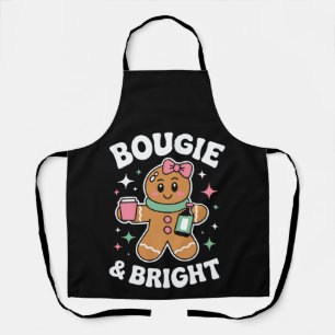 Tablier Fille en pain d'épices de Noël Bougie et lumineuse