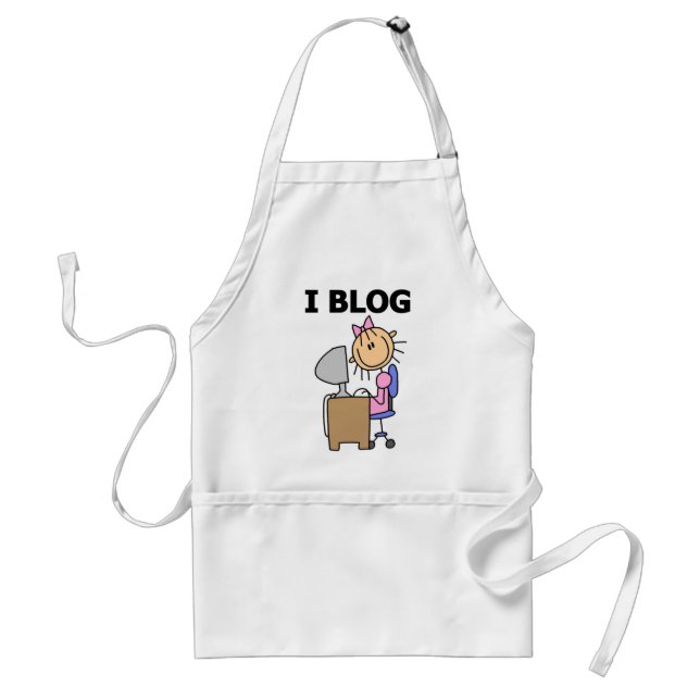 Tablier Fille je blogue  (Devant)