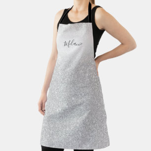 Tablier Fille Parties scintillant argent Ombre personnalis
