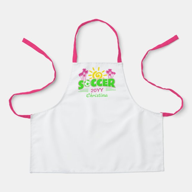 Tablier Filles Football Sunshine Palm Trees (Recto)