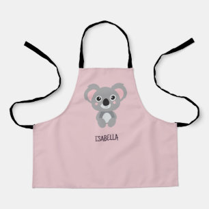 Tablier Filles Koala Rose Cute Personnalisées