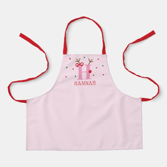 Tablier Filles Renne Personnalisé Initiale H  (Recto)
