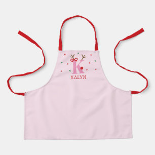 Tablier Filles Renne Personnalisé Initiale K