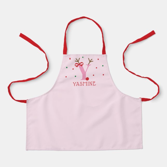Tablier Filles Renne Personnalisé Initiale Y  (Recto)