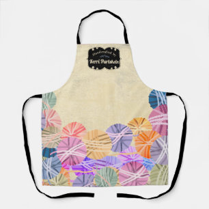 Tablier Fils colorés tricot crochet homespun artisanat sp