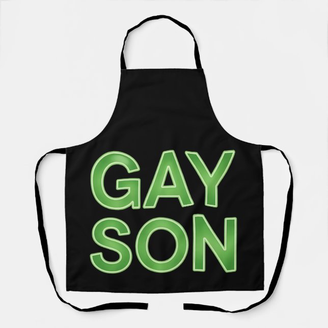 Tablier Fils gay drôle Fierté LGBTQ (Recto)