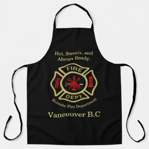 Tablier Fire Department or chaud, doux et toujours prêt