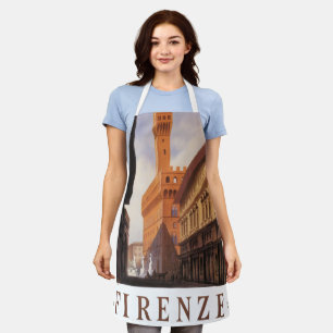 Tablier Firenze, Florence, Palazzo Vecchio, Italie vintage