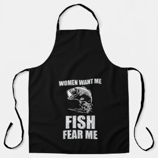 Tablier Fish Fear Me Pêche Drôle Pêche Amant Pêche Cadeau