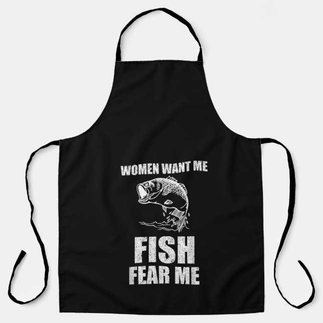 Tablier Fish Fear Me Pêche Drôle Pêche Amant Pêche Cadeau (Recto)