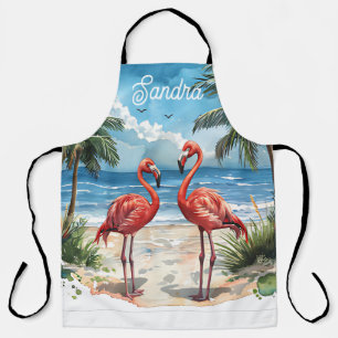 Tablier Flamant de l'île tropicale