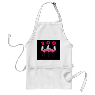 Tablier Flamant rose Boo Halloween Flamant rose Fantôme