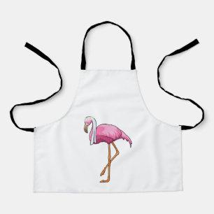 Tablier Flamant rose de mariée avec voile