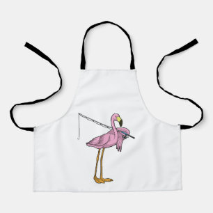 Tablier Flamant rose Pêche Pêcheur Pêcheur canne