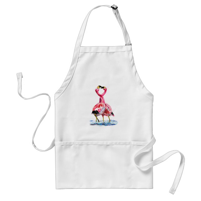 Tablier Flamant rose Tango - Amour (Devant)