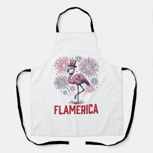 Tablier Flamérica Flamant Patriotique Vintage Conception d