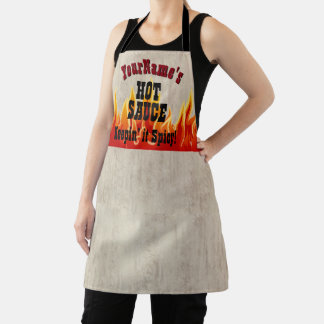 Tablier Flames vintages Chef de sauce chaude personnalisé
