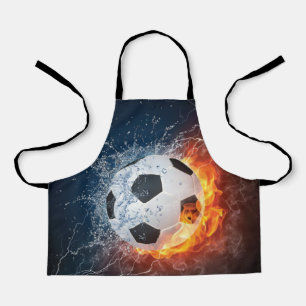 Tablier Flamme Football/Balle de Football Jeu d'oreiller