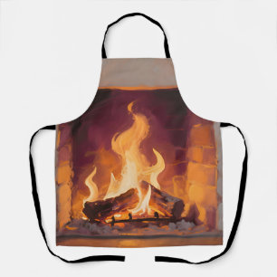 Tablier Flammes de cheminée cosy