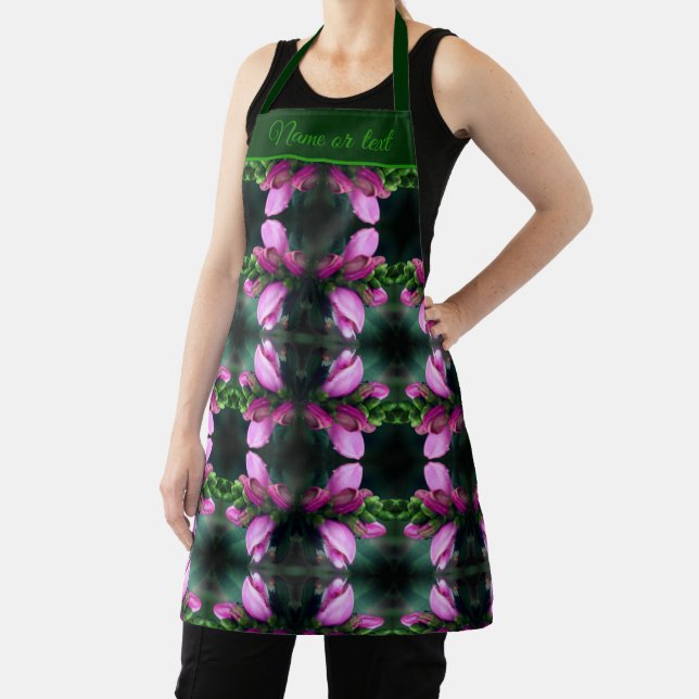 Tablier Fleur à tête rose Abstraite personnalisée (Insitu)