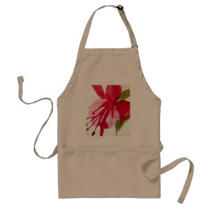 Tablier Fleur aquarelle pop art Fuchsia rose